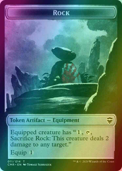Rock Token (11) // Spirit Token (03) [Commander Legends Tokens] [Foil]