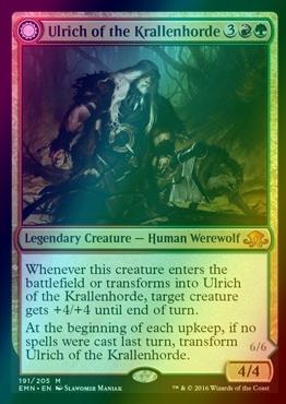 Ulrich of the Krallenhorde // Ulrich, Uncontested Alpha [191] [Eldritch Moon] [Foil]