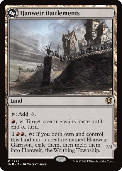 Hanweir Battlements // Hanweir, the Writhing Township [279] [Innistrad Remastered] [Foil]