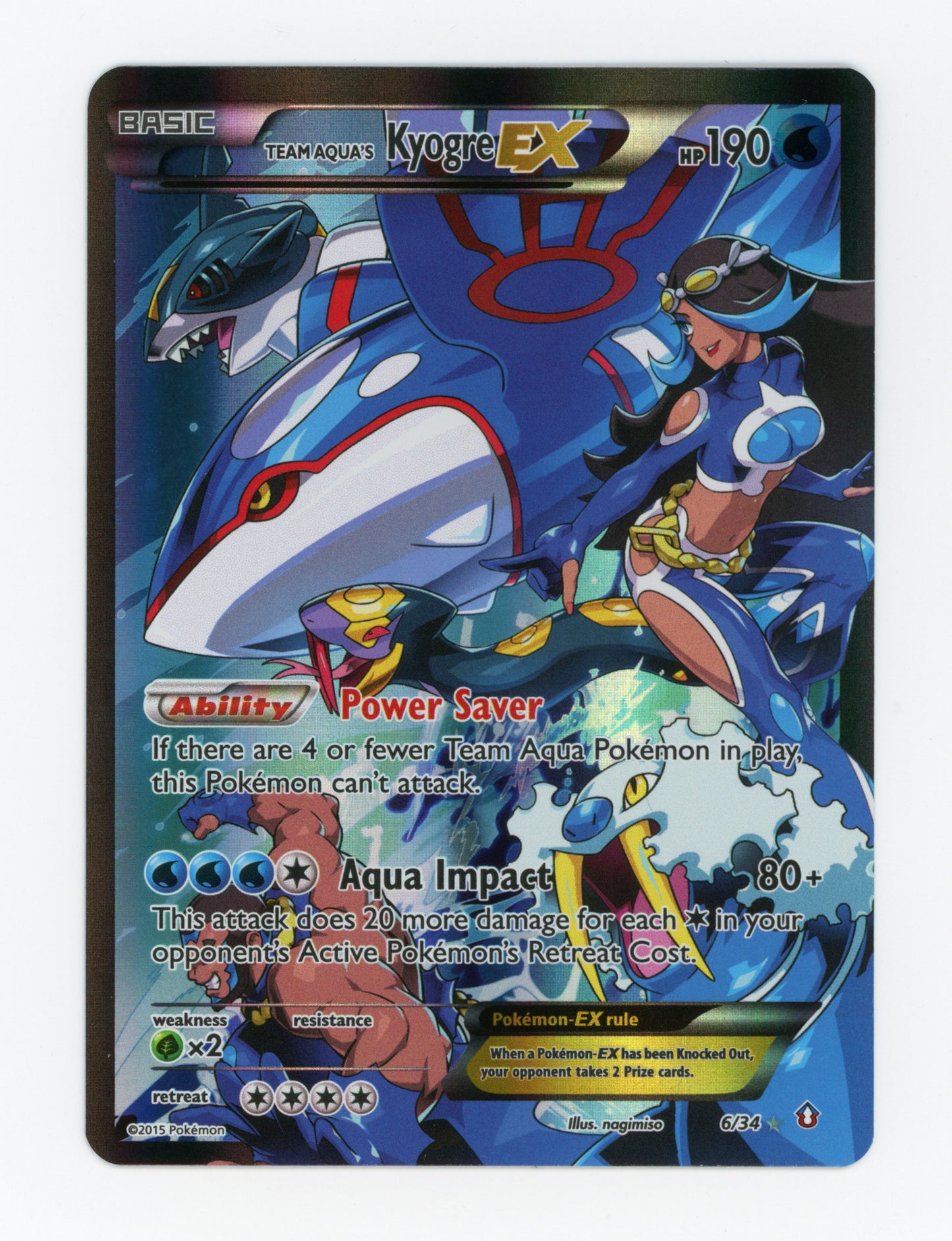 Team Aqua's Kyogre-ex — Rare Holo EX — ID 18986
