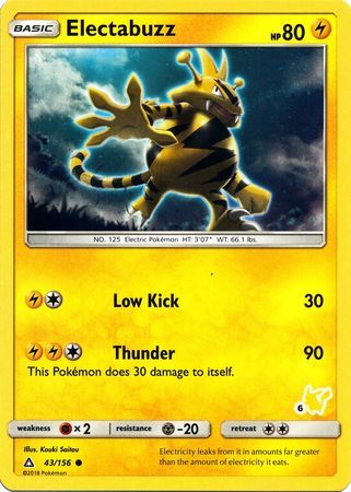 Electabuzz - 43/156 - Common - Pikachu Stamp [BA01-6] [Non-Holo]