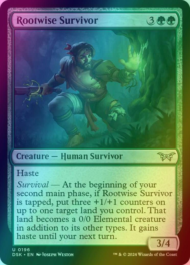 Rootwise Survivor [196] [Duskmourn: House of Horror] [Foil]