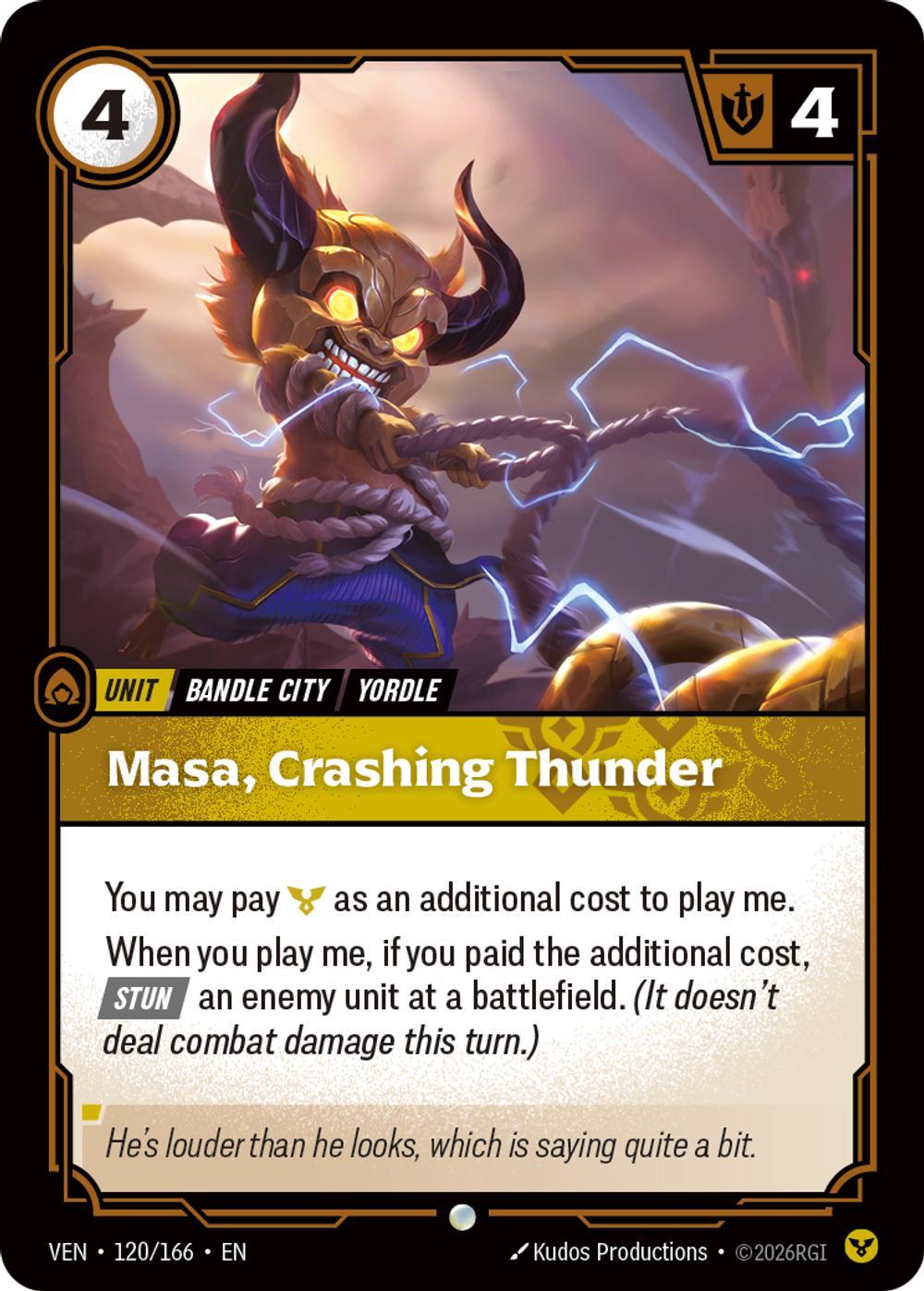 Masa, Crashing Thunder - 120/166 [Vendetta] [Non-Foil]