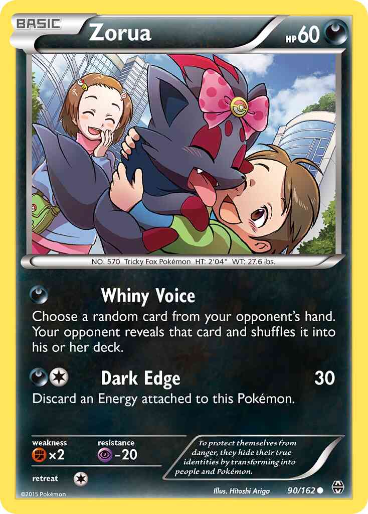 Zorua - 90/162 - Common [xy8-90] [Reverse Holo]