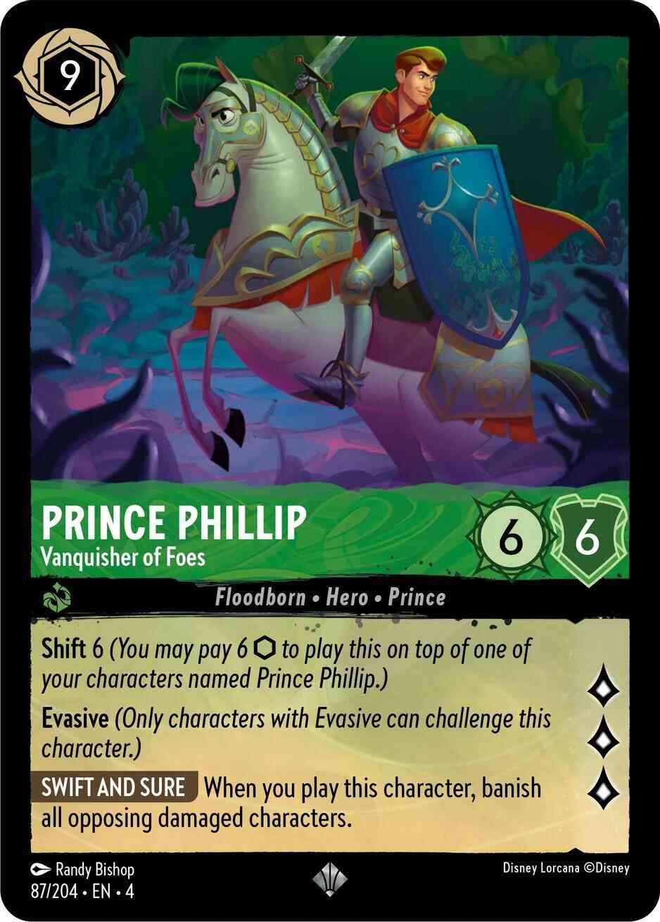 Prince Phillip - Vanquisher of Foes - 87/204 [Ursula's Return] [Cold Foil]