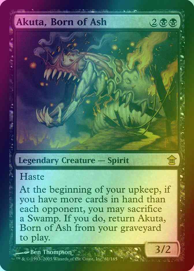 Akuta, Born of Ash [61] [Saviors of Kamigawa] [Foil]
