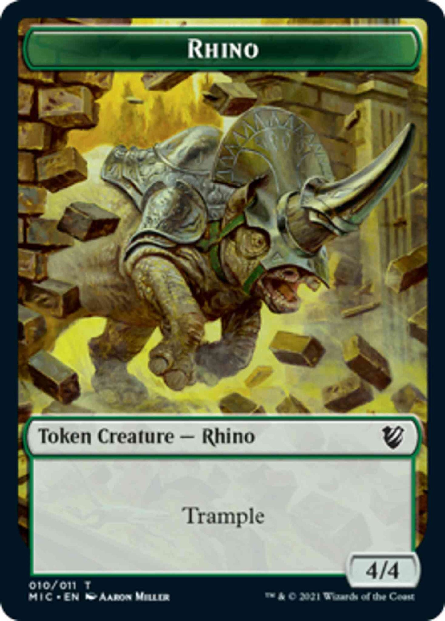 Rhino Token (10) // Wolf Token (13) [Innistrad: Midnight Hunt: Commander: Tokens] [Non-Foil]