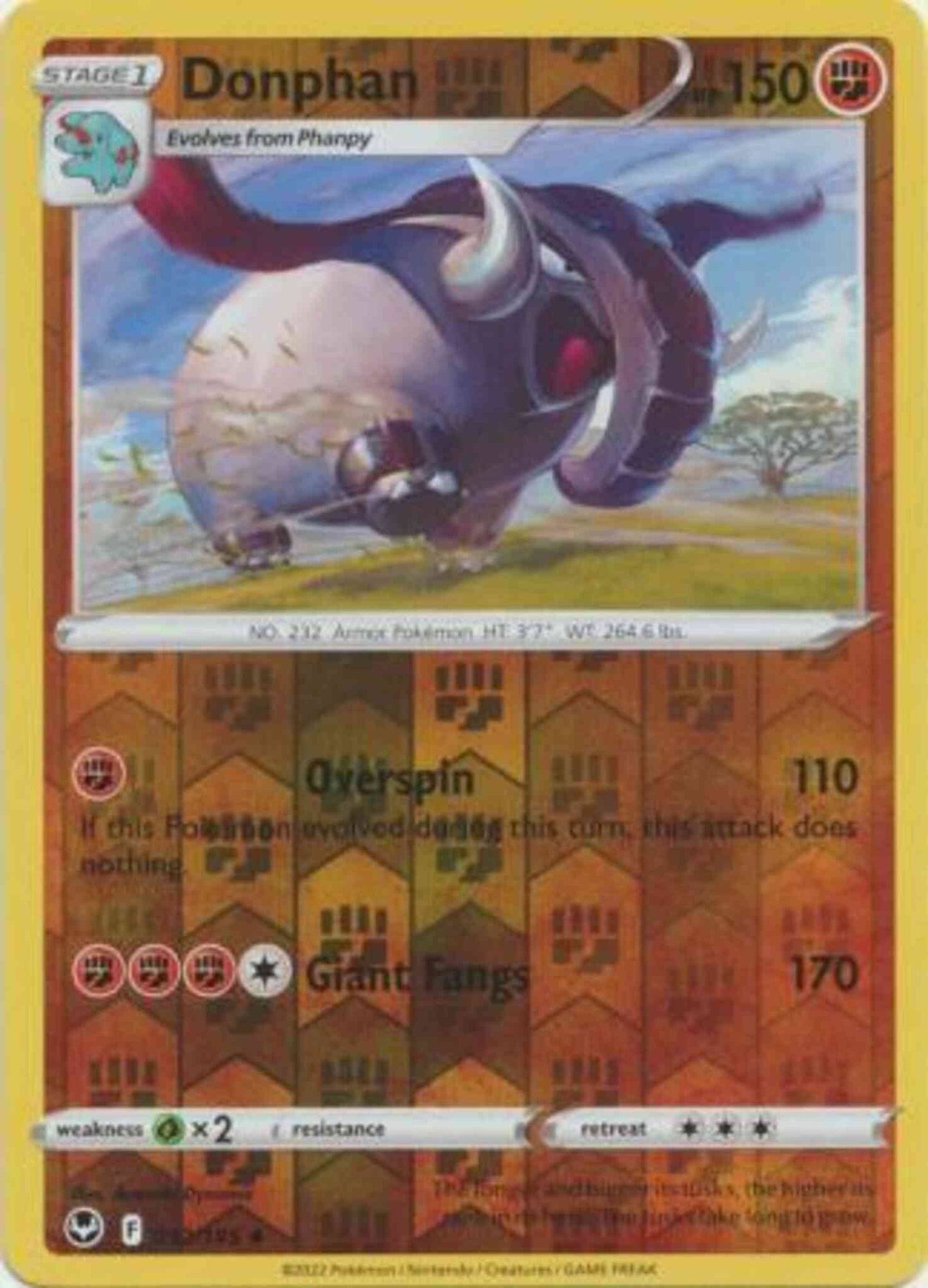 Donphan - 092/195 - Uncommon [swsh12-092] [Reverse Holo]