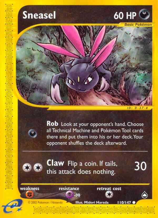 Sneasel - 110/147 - Common [ecard2-110] [Non-Holo]