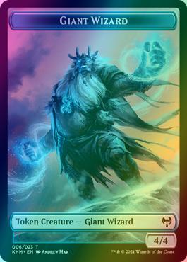 Dwarf Berserker Token (12) // Giant Wizard Token (06) [Kaldheim Tokens] [Foil]