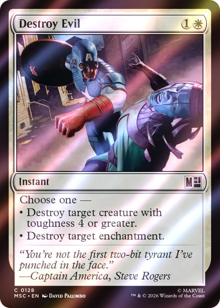 Destroy Evil [128] [Marvel Super Heroes: Commander] [Surge Foil]
