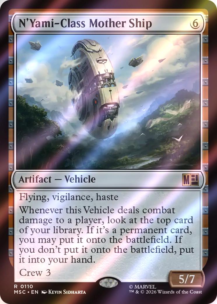 N'Yami-Class Mother Ship [110] [Marvel Super Heroes: Commander] [Surge Foil]