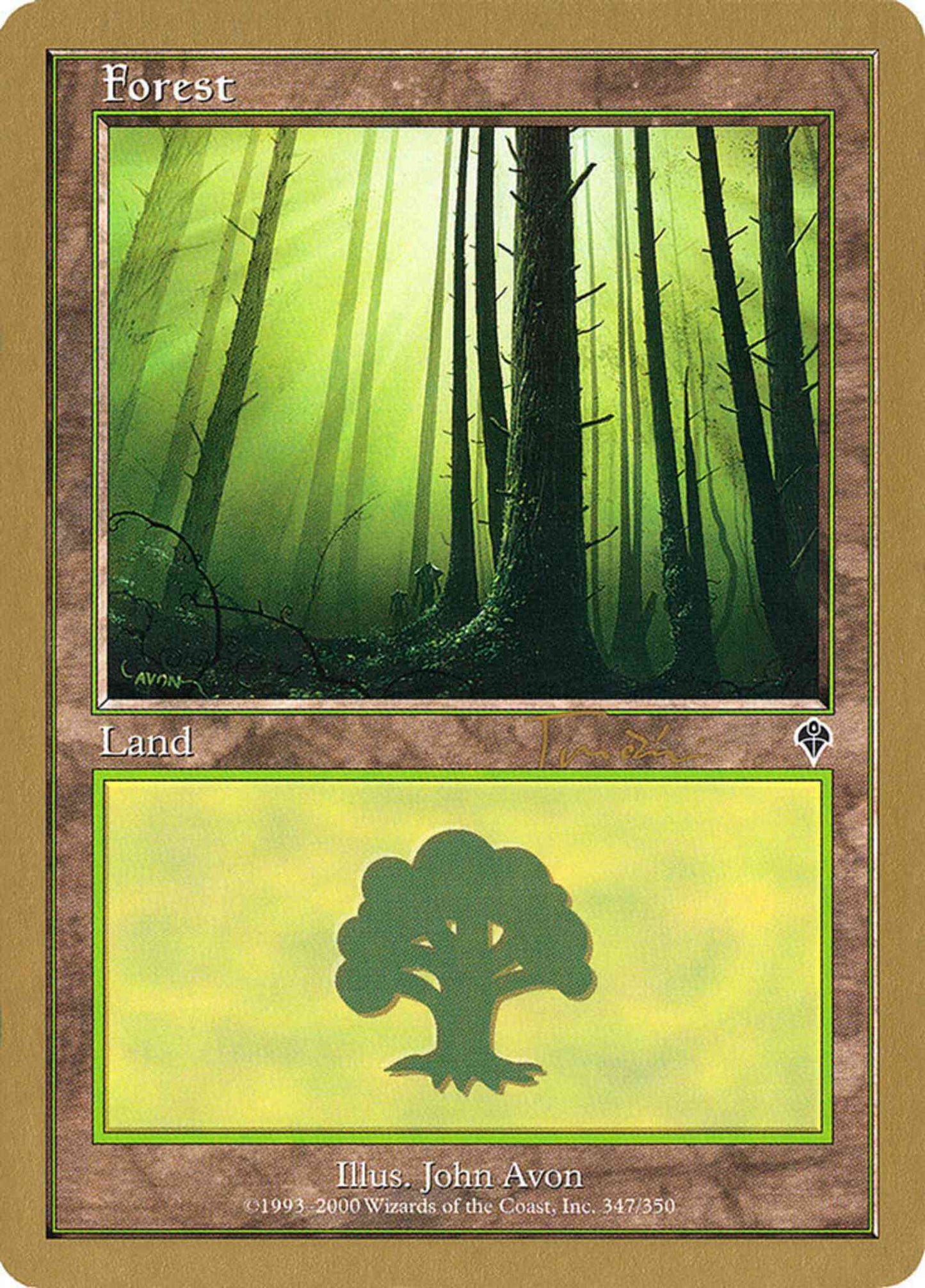 Forest [jt347] [347] [Invasion Set Symbol] [World Championship Decks 2001] [Non-Foil]