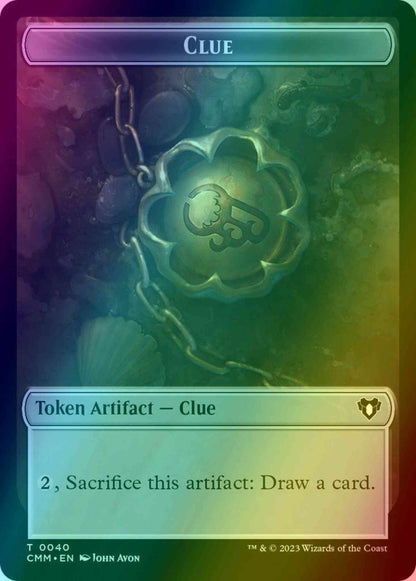 Clue Token (40) // Zombie Token (19) [Commander Masters: Tokens] [Foil]