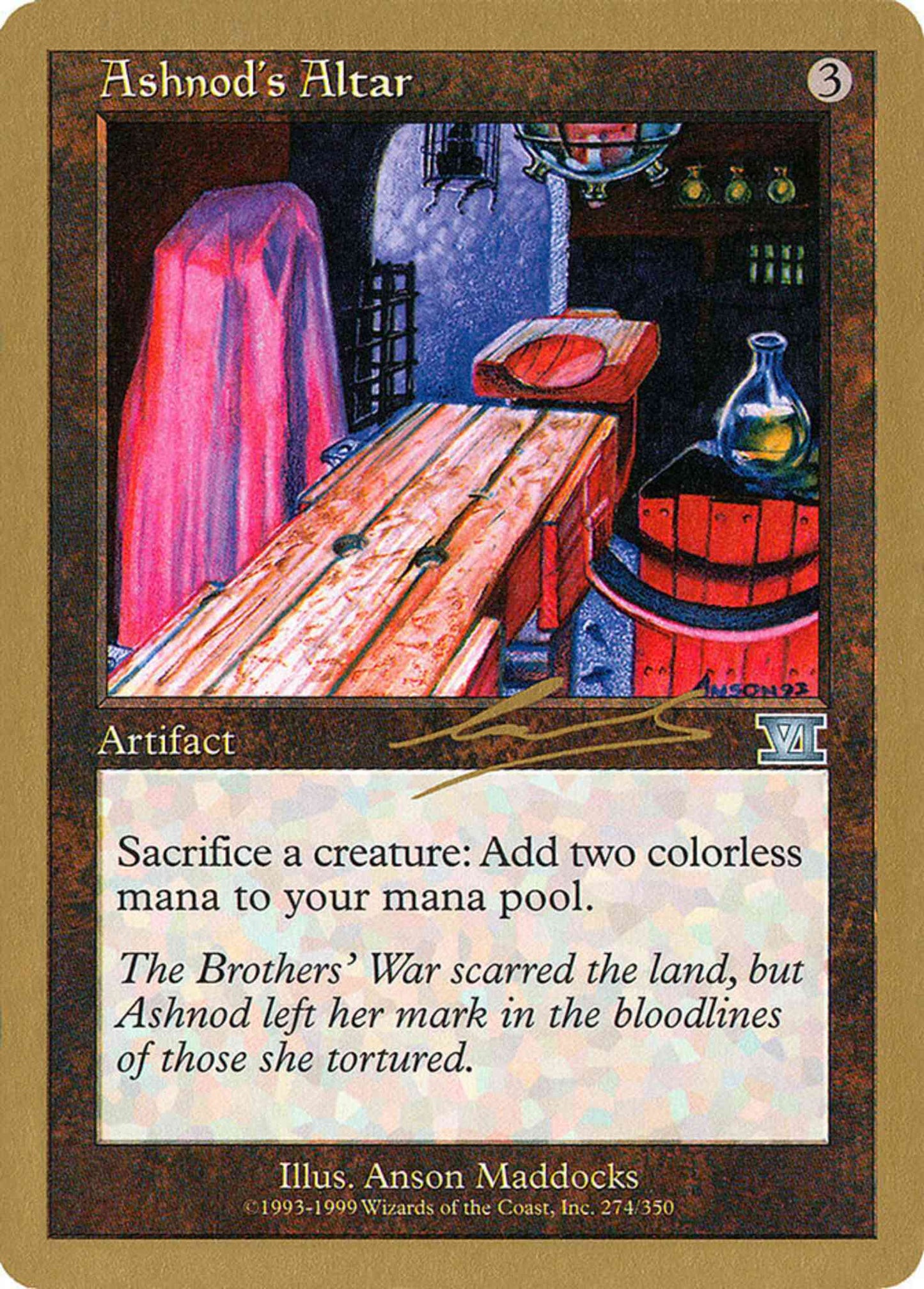 Ashnod's Altar [nl274] [World Championship Decks 2000] [Non-Foil]