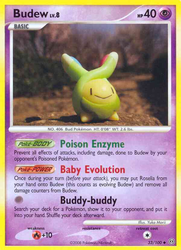 Budew - 33/100 - Uncommon [dp7-33] [Reverse Holo]