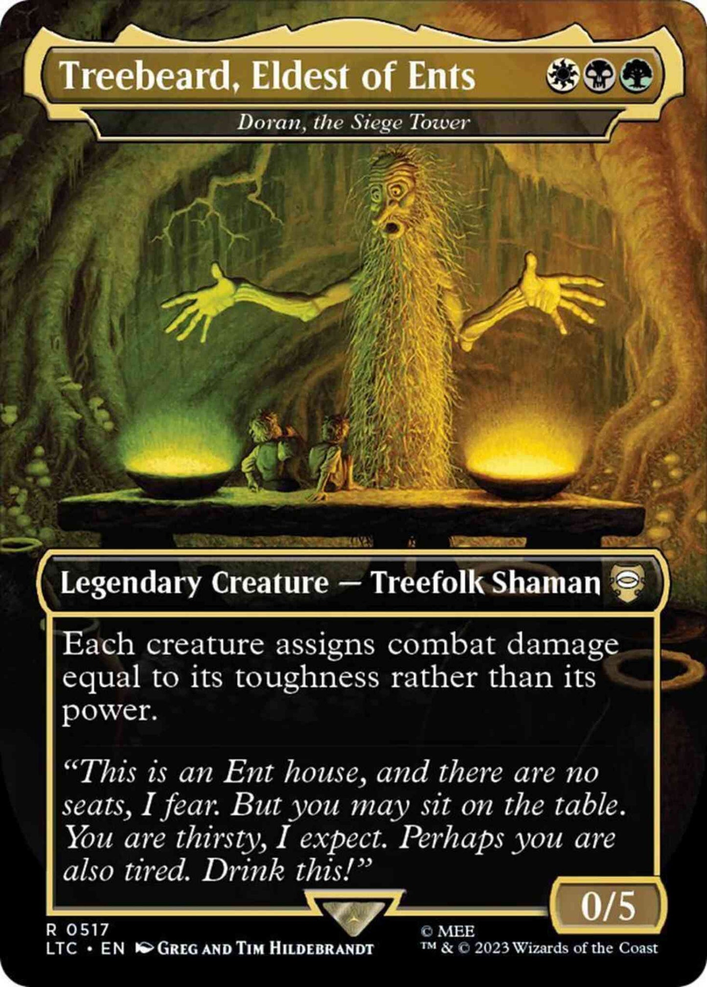 Treebeard, Eldest of Ents - Doran, the Siege Tower [517] [Borderless] [The Lord of the Rings: Tales of Middle-earth: Commander] [Non-Foil]