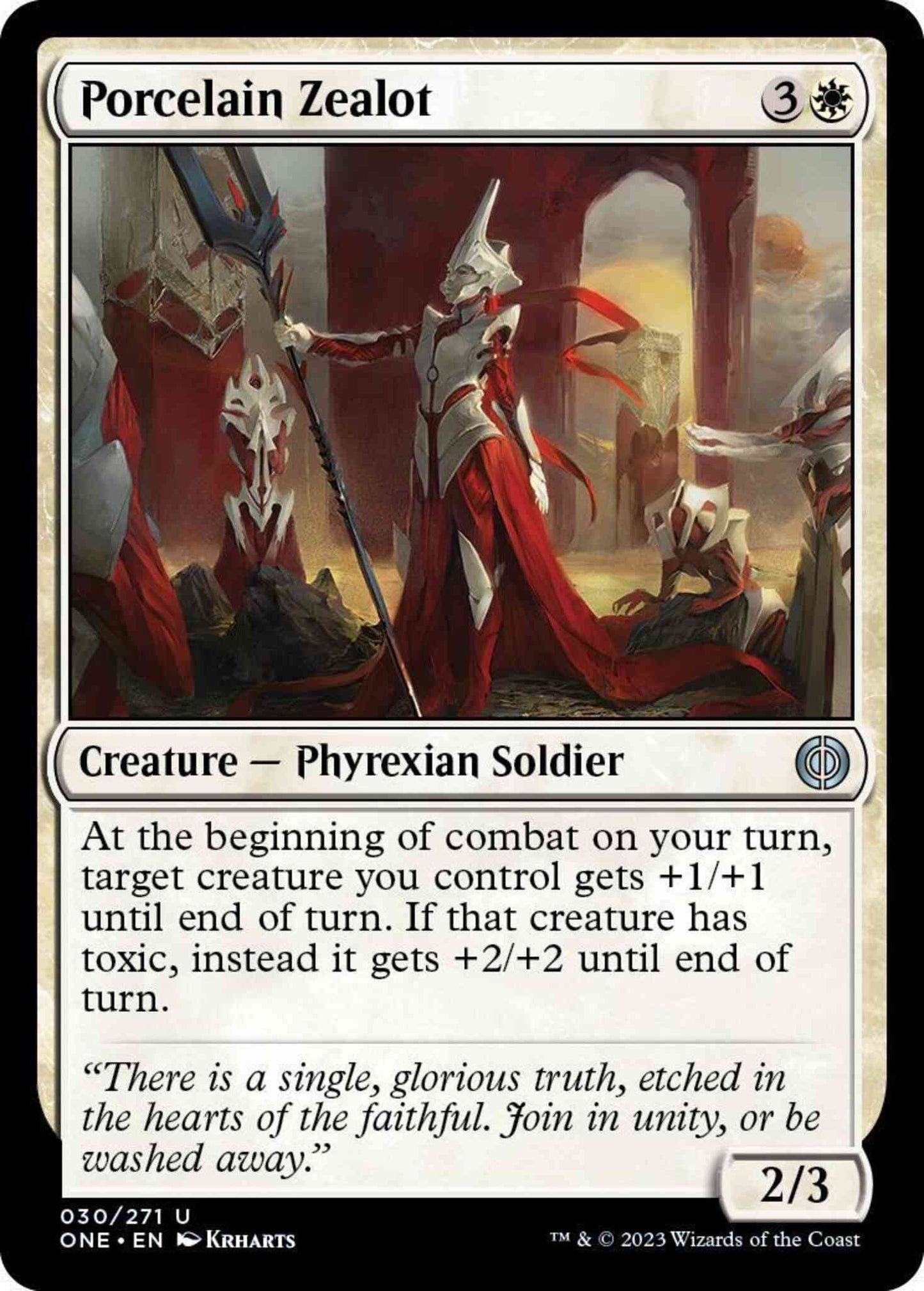 Porcelain Zealot [30] [Phyrexia: All Will Be One] [Non-Foil]
