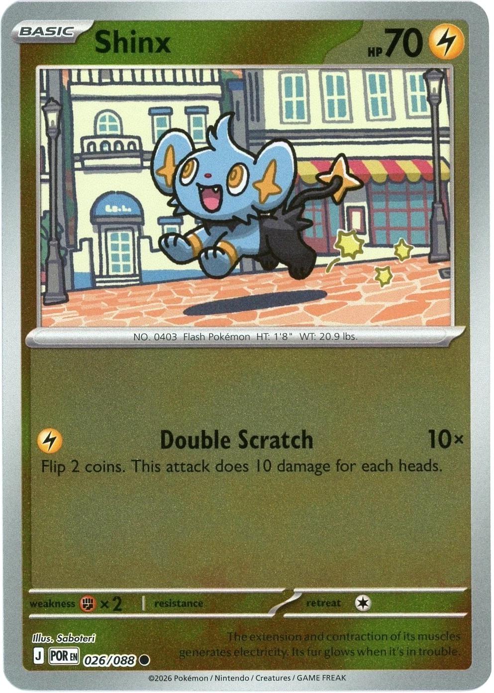 Shinx - 026/088 - Common [me03-026] [Reverse Holo]