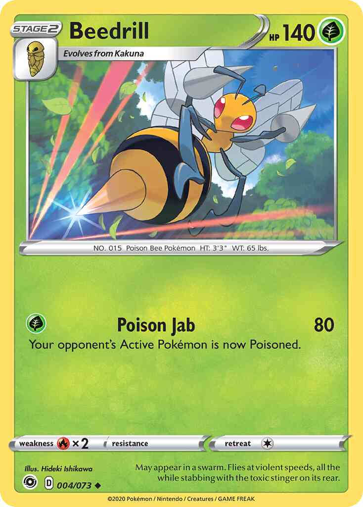 Beedrill - 004/073 - Uncommon [swsh35-004] [Reverse Holo]