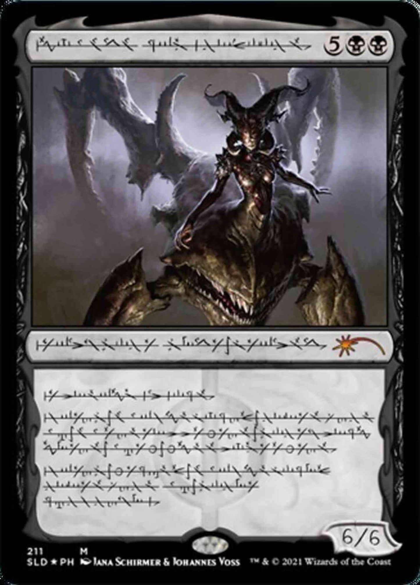 Sheoldred, Whispering One - Phyrexian [0211] [Phyrexian Showcase] [Praetors: Compleat Edition] [Secret Lair Drop] [Non-Foil]