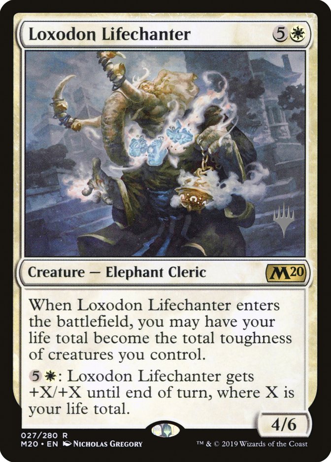 Loxodon Lifechanter [27p] [Promo Pack] [Core Set 2020 Promos] [Non-Foil]