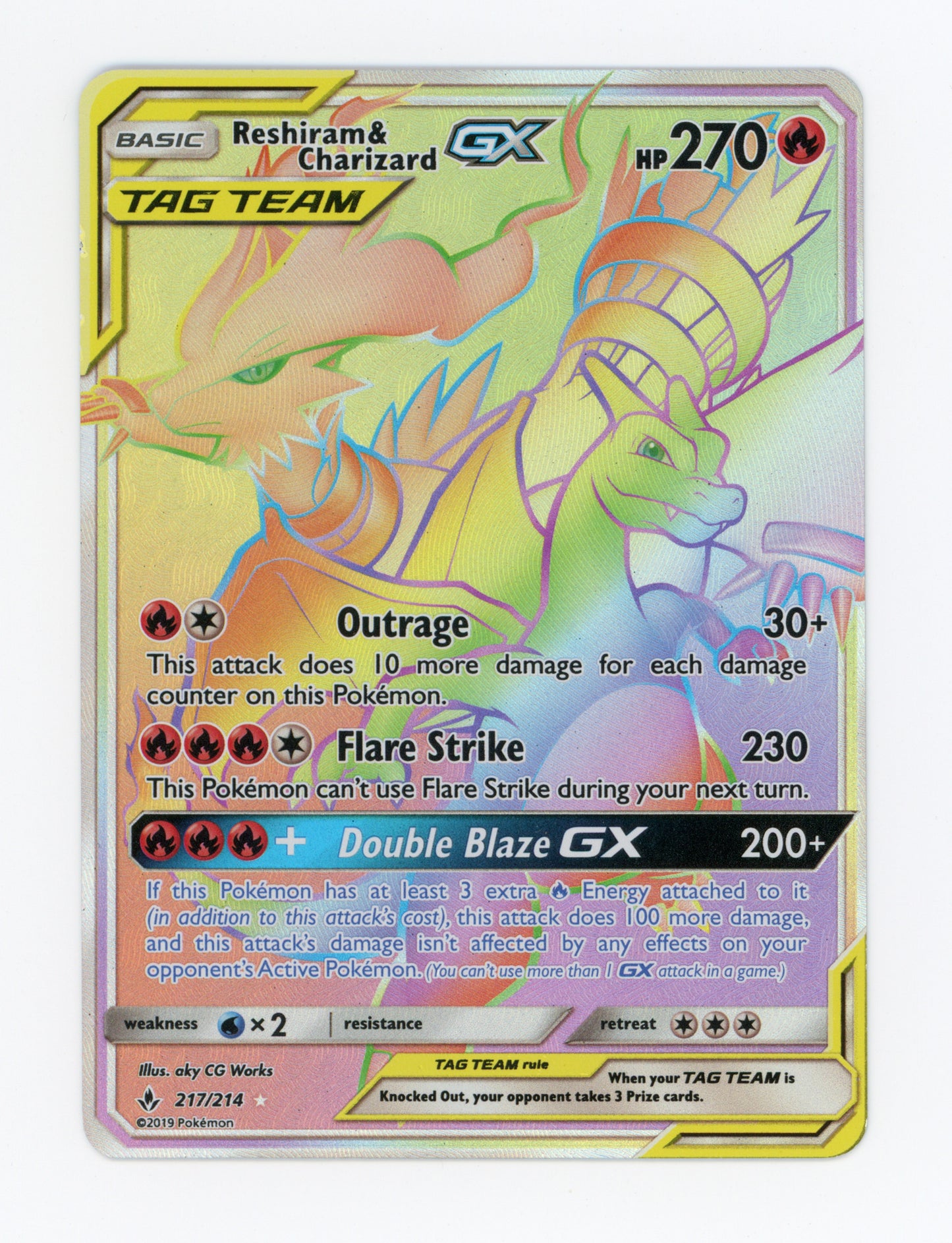 Reshiram & Charizard-GX — Rare Secret — ID 18718