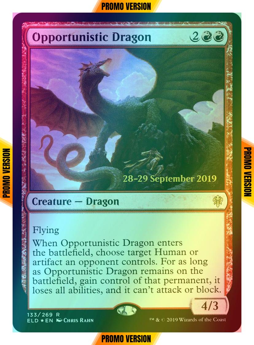 Opportunistic Dragon [133s] [Throne of Eldraine Promos] [Foil]