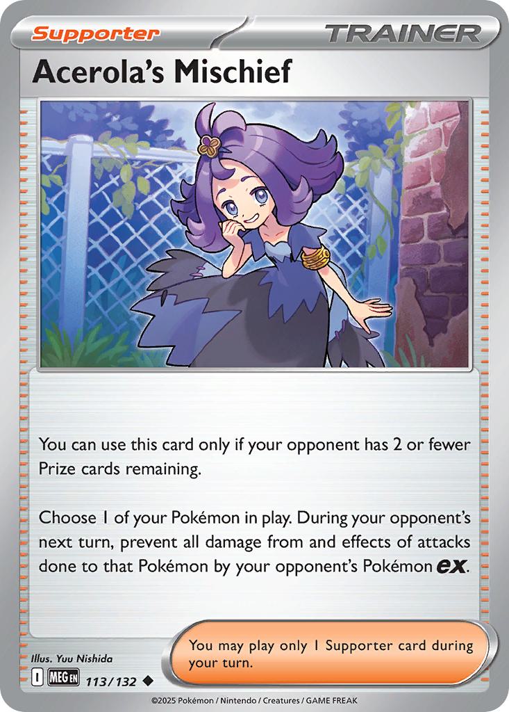 Acerola's Mischief - 113/132 - Uncommon [me01-113] [Non-Holo]