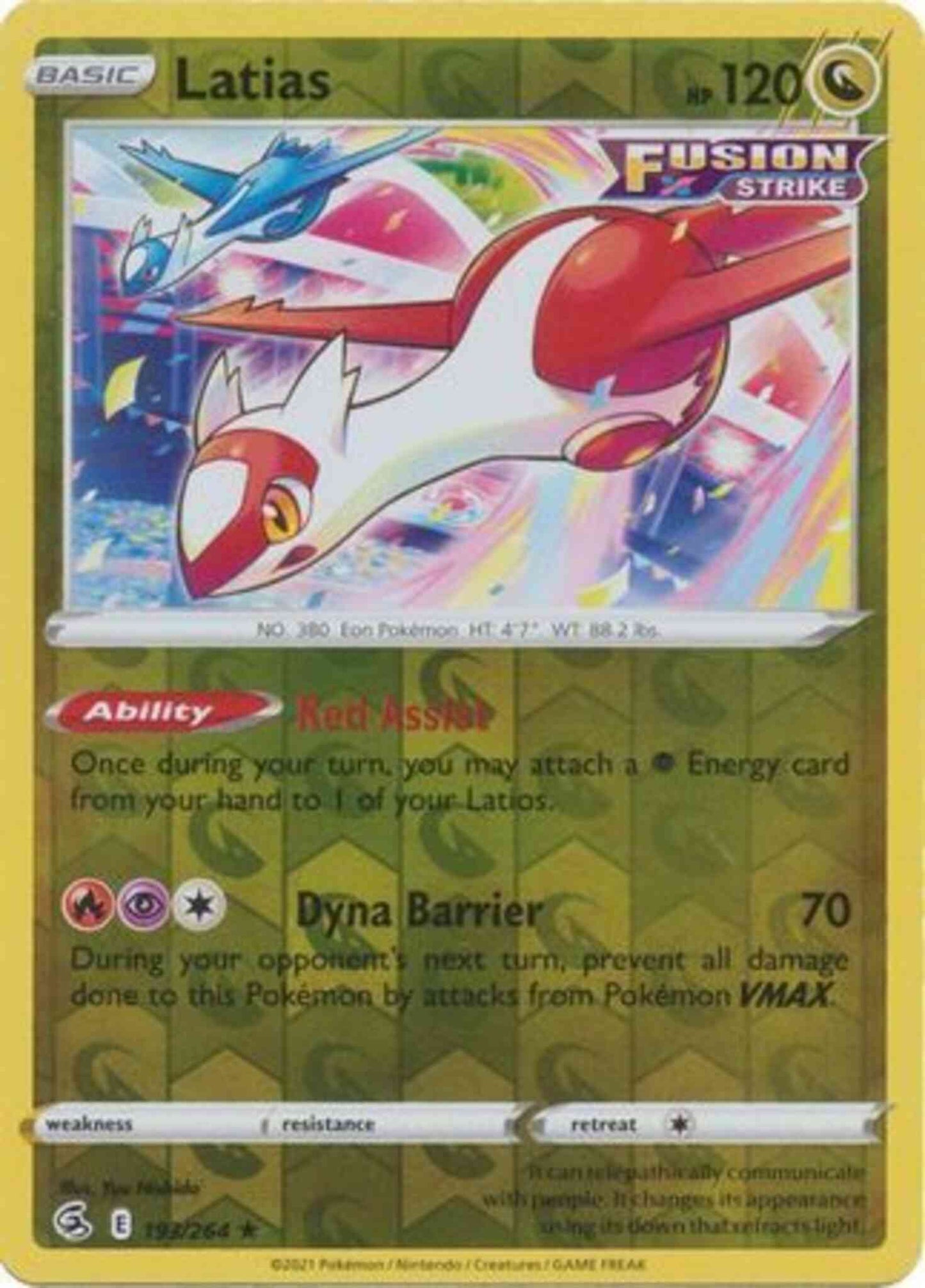Latias - 193/264 - Rare [SWSH8-193] [Reverse Holo]