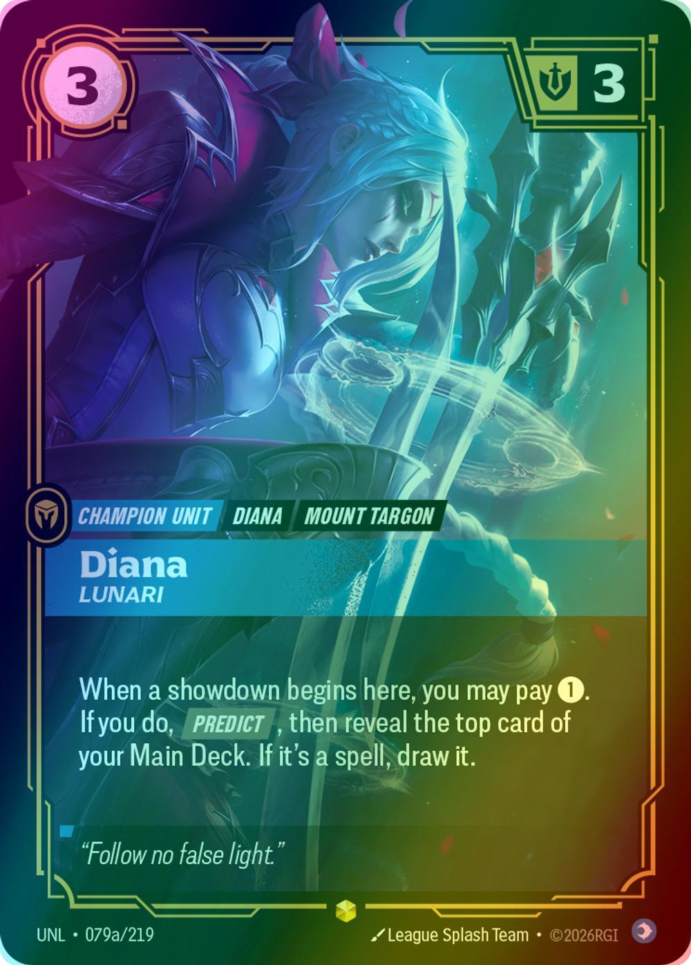 Diana - Lunari (Alternate Art) - 079a/219 [Unleashed] [Foil]