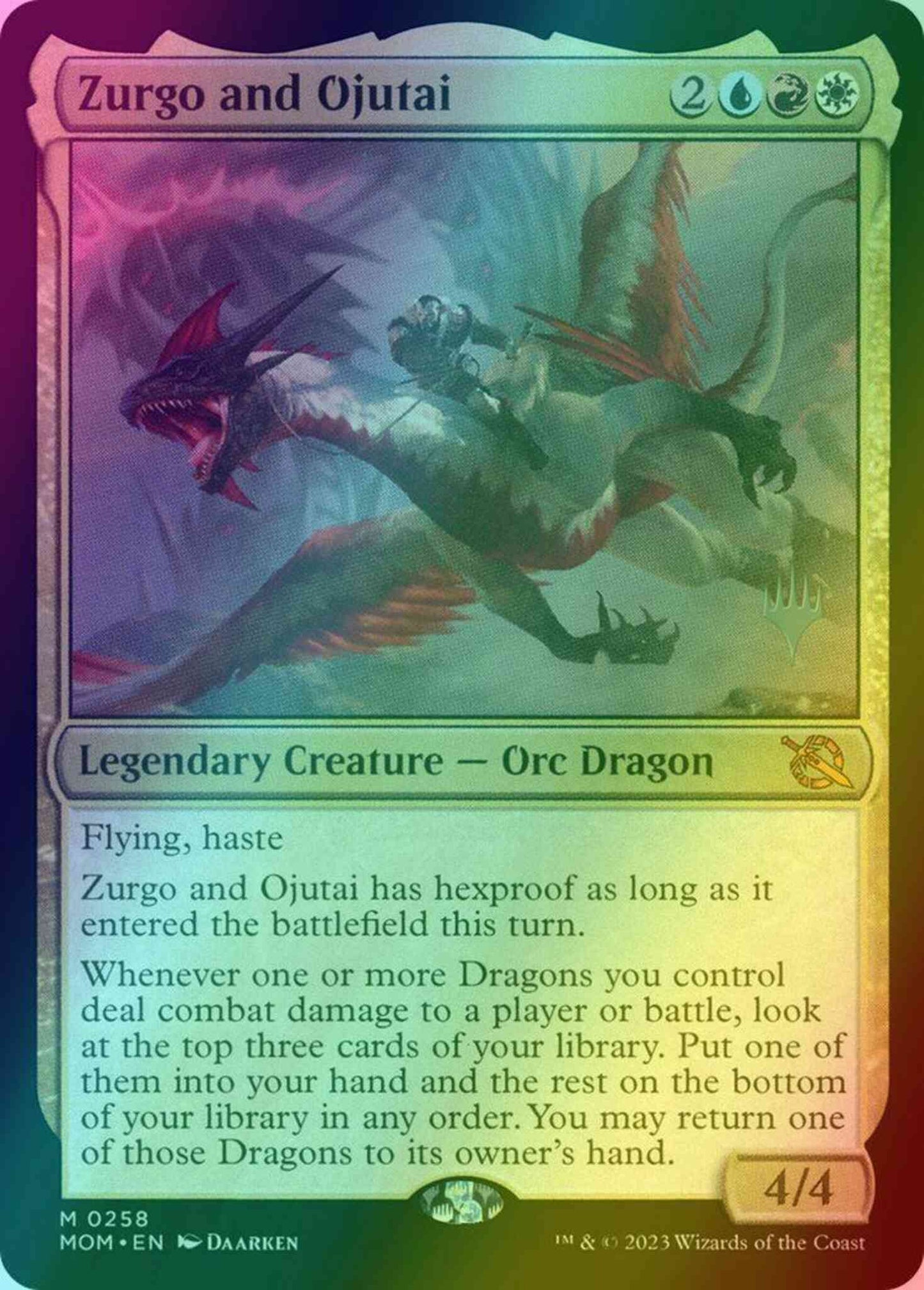 Zurgo and Ojutai [258p] [Promo Pack] [March of the Machine: Promos] [Foil]