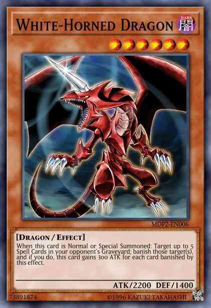 White-Horned Dragon - DT07-EN009 - Duel Terminal Rare Parallel Rare - Duel Terminal