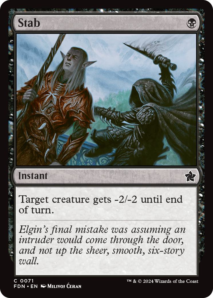 Stab [71] [Foundations] [Non-Foil]
