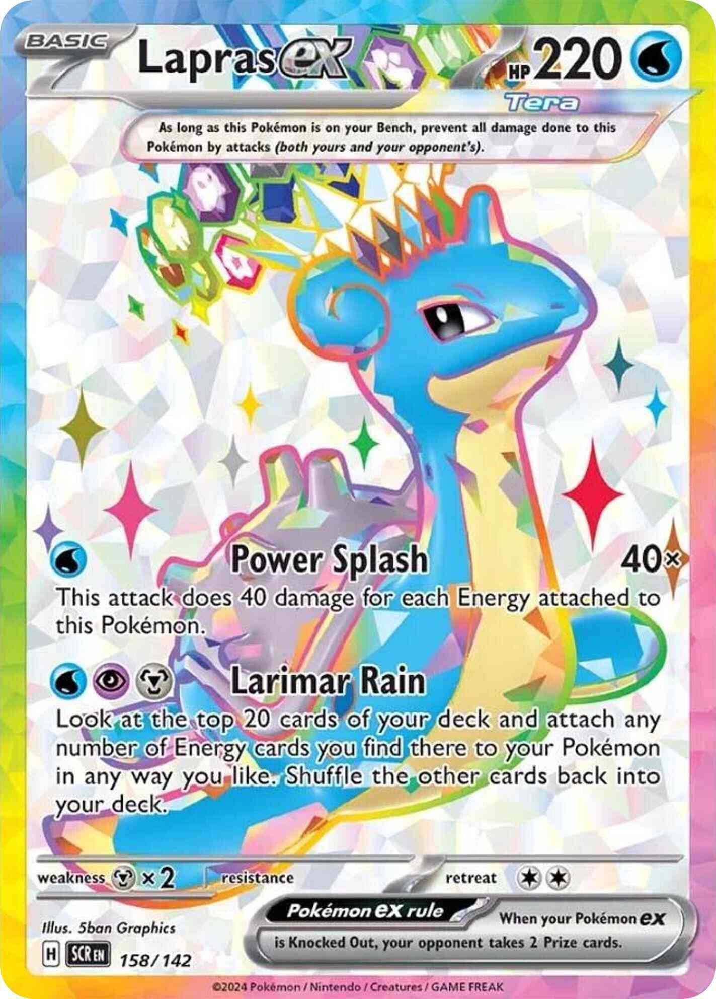 Lapras ex - 158/142 - Ultra Rare [sv07-158] [Ultra]