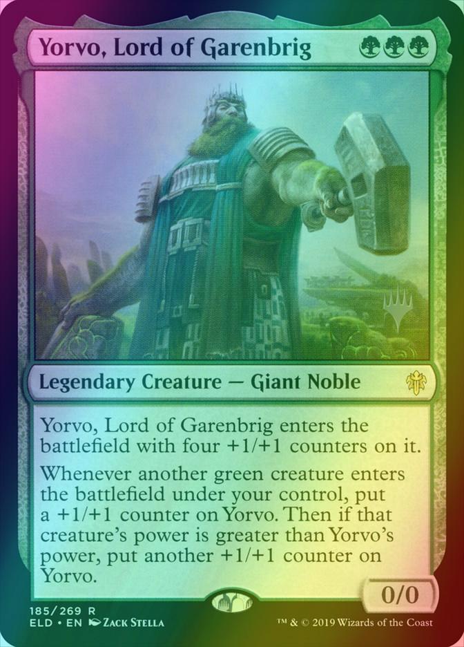 Yorvo, Lord of Garenbrig [185p] [Promo Pack] [Throne of Eldraine Promos] [Foil]