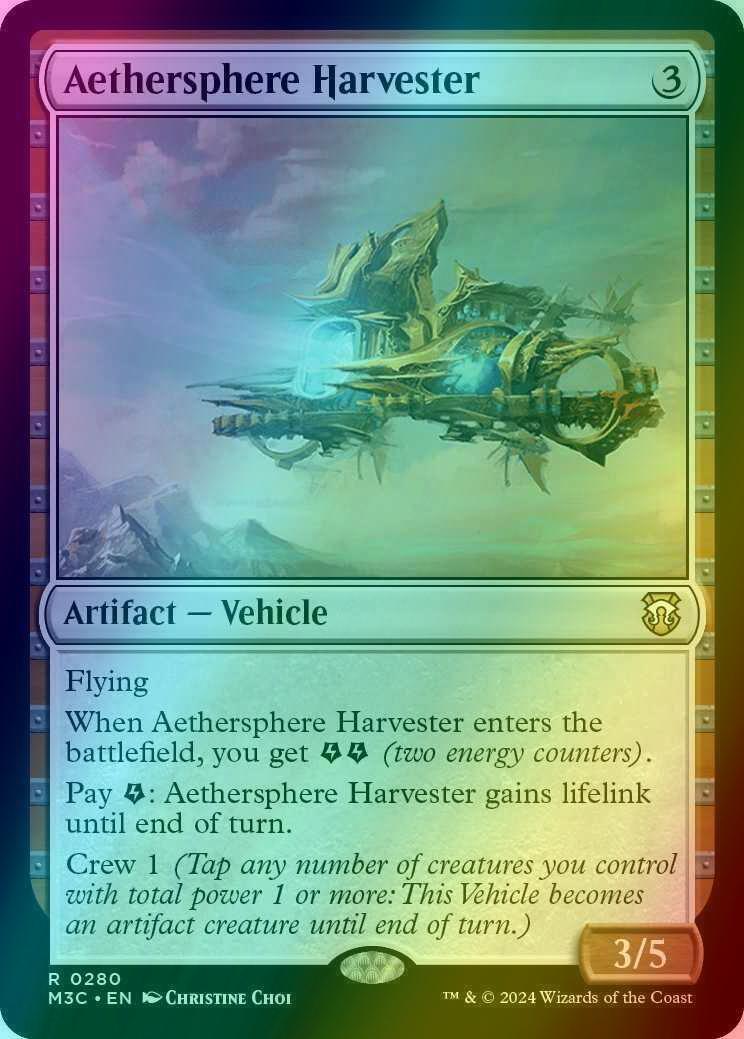 Aethersphere Harvester [280] [Modern Horizons 3: Commander] [Ripple Foil]