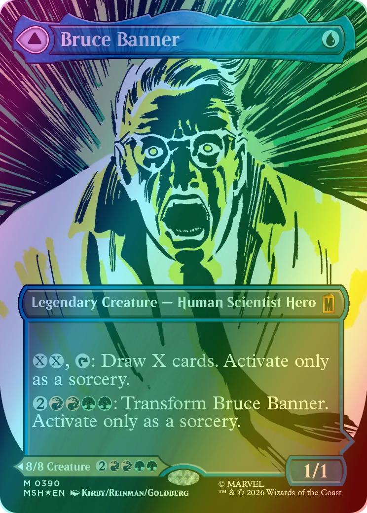 Bruce Banner // The Incredible Hulk [390] [Borderless] [Classic Comic] [Marvel Super Heroes] [Foil]