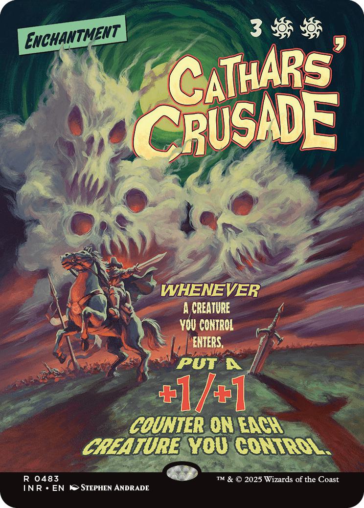 Cathars' Crusade [483] [Borderless] [Poster] [Innistrad Remastered] [Foil]