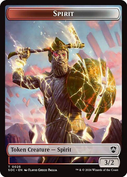 Copy Token (01) // Spirit Token (25) [Secrets of Strixhaven: Tokens] [Non-Foil]
