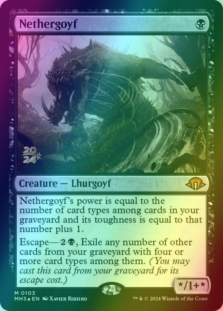 Nethergoyf [103s] [Prerelease] [Modern Horizons 3: Promos] [Foil]