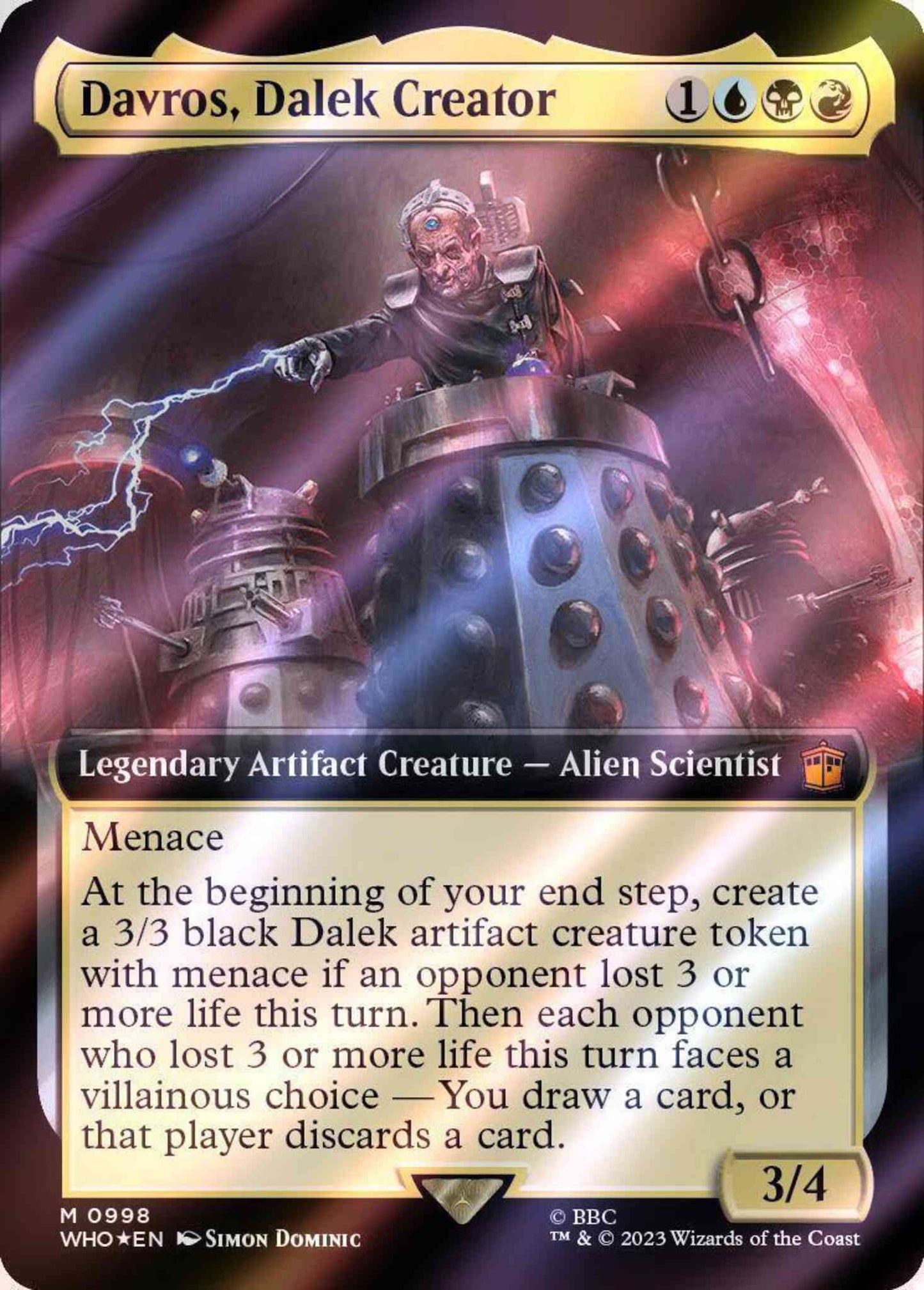 Davros, Dalek Creator [998] [Extended Art] [Universes Beyond: Doctor Who] [Surge Foil]