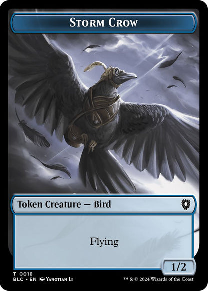 Frog Lizard Token (28) // Storm Crow Token (18) [Bloomburrow: Commander: Tokens] [Non-Foil]