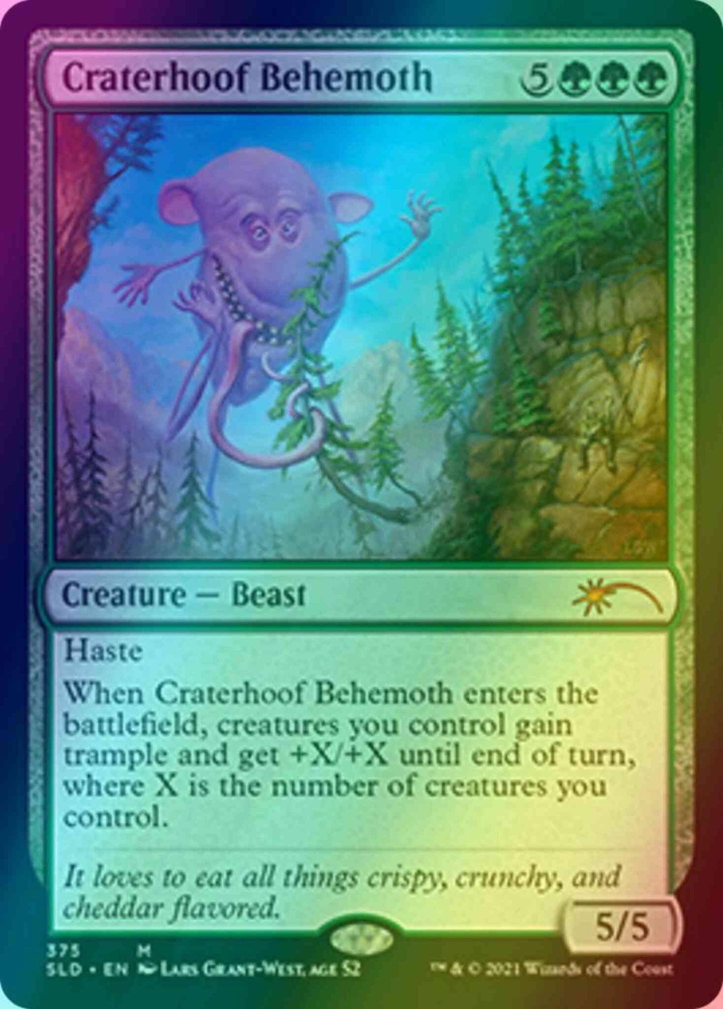 Craterhoof Behemoth [0375] [Lars Grant-West, Age 52] [Extra Life 2021] [Secret Lair Drop] [Foil]
