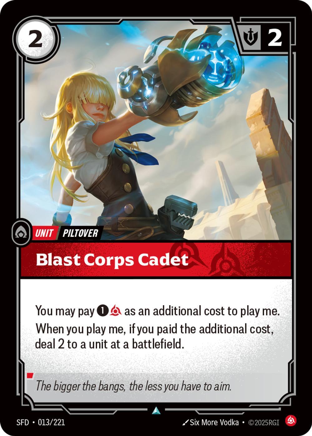 Blast Corps Cadet - 013/221 [Spiritforged] [Non-Foil]