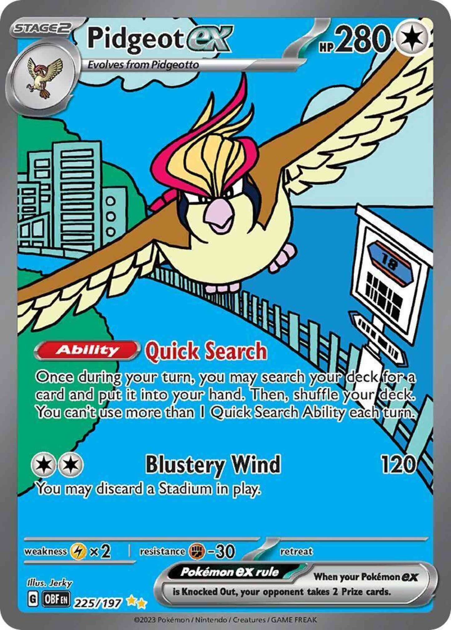Pidgeot ex - 225/197 - Special Illustration Rare [sv03-225] [Ultra]