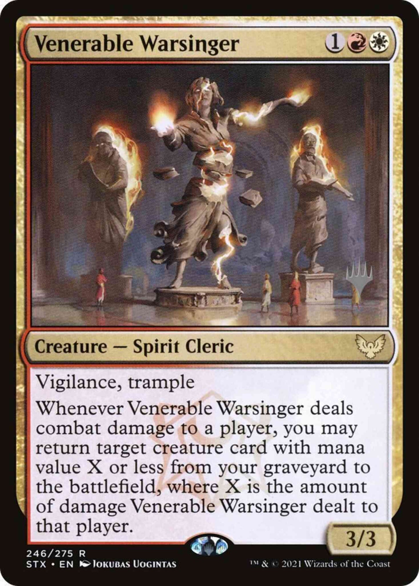Venerable Warsinger [Promo Pack] [246p] [Strixhaven: School of Mages Promos] [Non-Foil]