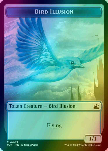 Bird Illusion Token (05) // Spirit Token (18) [Ravnica Remastered: Tokens] [Foil]
