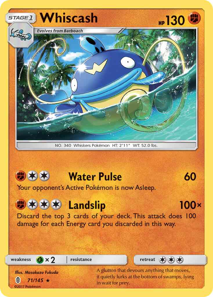 Whiscash - 71/145 - Rare [sm2-71] [Reverse Holo]