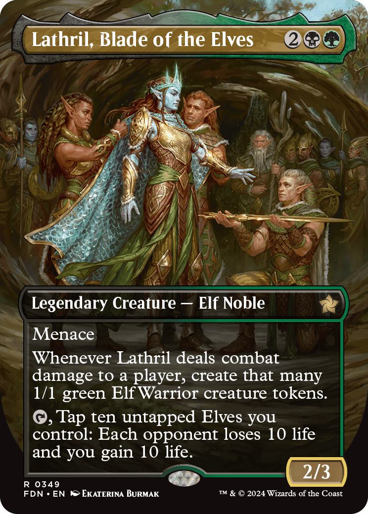 Lathril, Blade of the Elves [349] [Borderless] [Foundations] [Non-Foil]